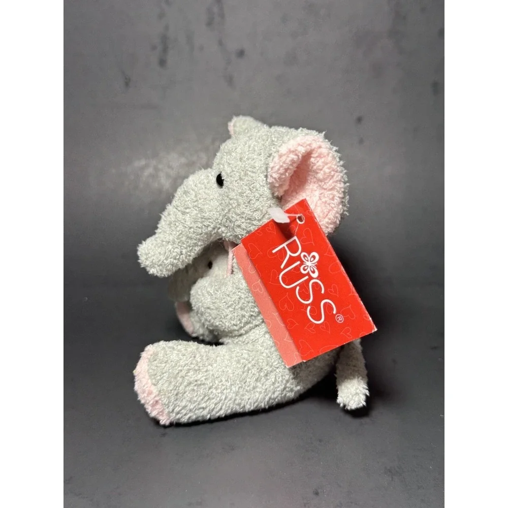 Vintage Russ Luv Pets Mother Elephant and Baby Bean‎ Bag Plush 4